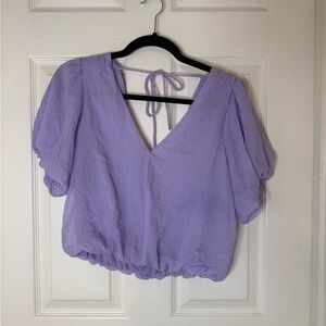 ASTR the Label Lilac Puff Sleeve Blouse